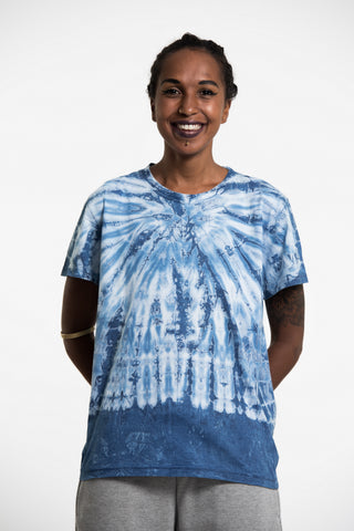 Unisex Indigo Tie Dye Spider T-shirt