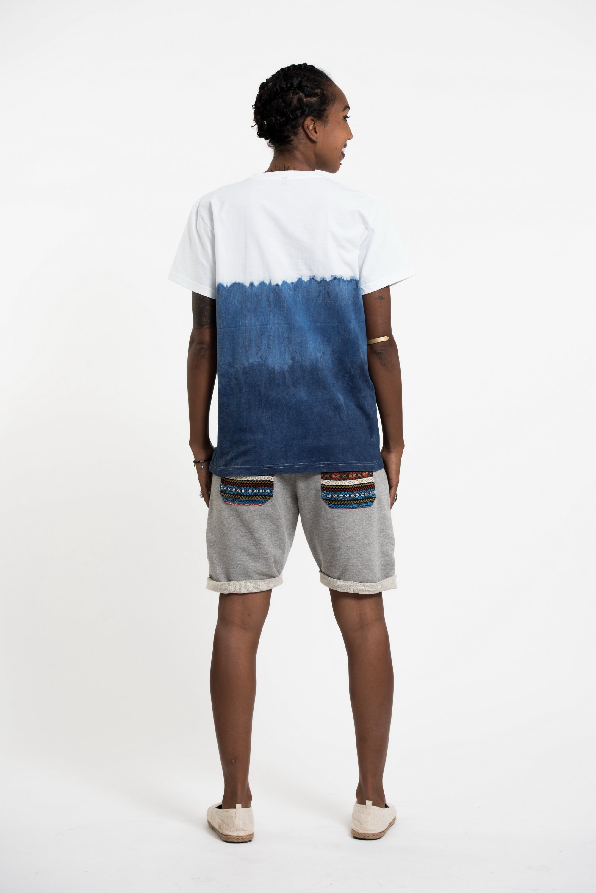 Unisex Indigo Tie Dye Ombre T-shirt