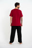 Unisex Super Soft Cotton T-shirt with Aztec Pocket in Red