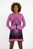 Sure Design Women's Tree Of Life Hoodie Dress Pink