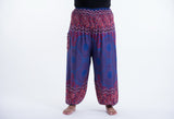 Wholesale Plus Size Geometric Mandalas Unisex Harem Pants in Blue - $15.50