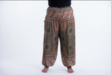 Wholesale Plus Size Geometric Mandalas Unisex Harem Pants in Olive - $15.50