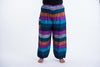 Plus Size Boho Blue Striped Unisex Harem Pants