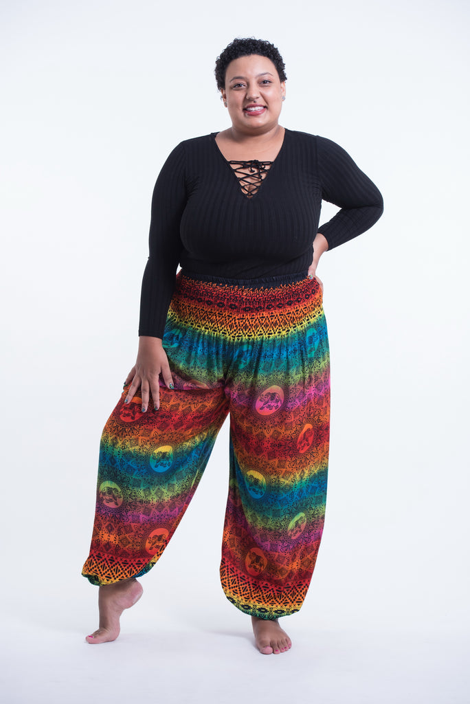 Plus Size Rainbow Elephant Unisex Elephant Pants in Orange – Sure Design  Wholesale