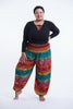 Plus Size Rainbow Elephant Unisex Elephant Pants in Orange