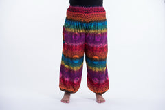 Plus Size Rainbow Elephant Unisex Elephant Pants in Purple