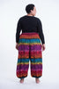 Plus Size Rainbow Elephant Unisex Elephant Pants in Purple