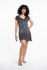 Sure Design Women's Om and Koi Fish Dress Silver on Black