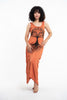 Sure Design Womens Tree Of Life Scoop Neck Tank Dress Orange