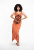 Sure Design Womens Infinitee Ohm Scoop Neck Tank Dress Orange
