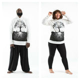 Wholesale Plus Size Sure Design Unisex Tree of Life Hoodie White - $14.00