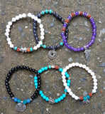 Wholesale Assorted Set of 6 Boho Bead Bracelets With Charm - $33.30