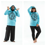 Wholesale Plus Size Sure Design Unisex Infinitee Ohm Hoodie Turquoise - $14.00