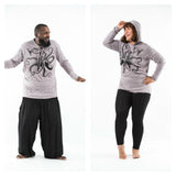 Wholesale Plus Size Sure Design Unisex Octopus Hoodie Gray - $14.00