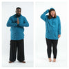 Plus Size Sure Design Unisex Blank Hoodie Denim Blue