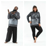 Wholesale Plus Size Sure Design Unisex Tree of Life Hoodie Silver on Black - $14.00