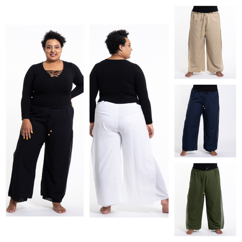 Assorted set of 5 Plus Size Women's Thai Harem Double Layers Palazzo Pants