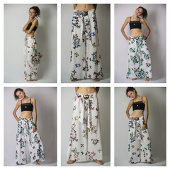 Assorted set of 5 Thailand Super Soft Organic Cotton Wide Leg Yoga Pants Butterfly