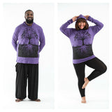 Wholesale Plus Size Sure Design Unisex Tree of Life Hoodie Purple - $14.00