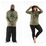 Wholesale Plus Size Sure Design Unisex Octopus Hoodie Green - $14.00