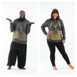 Wholesale Plus Size Sure Design Unisex Tree of Life Hoodie Gold on Black - $14.00