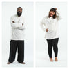 Plus Size Sure Design Unisex Blank Hoodie White