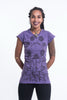 Sure Design Womens Octopus Chakras T-Shirt Purple