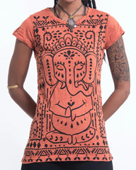 Sure Design Women's Shanti Ganesha T-Shirt Orange