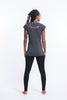 Sure Design Women's Chakra Fractal T-Shirt Gold on Black