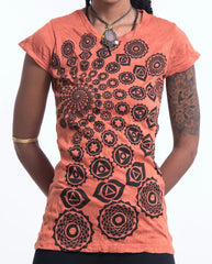Sure Design Women's Chakra Fractal T-Shirt Orange