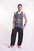 Men's Singha Beer Tank Top Denim Blue