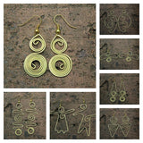 Wholesale Assorted set of 10 Thailand Hill Tribe Hand Made Brass Dangle Earrings - $28.00