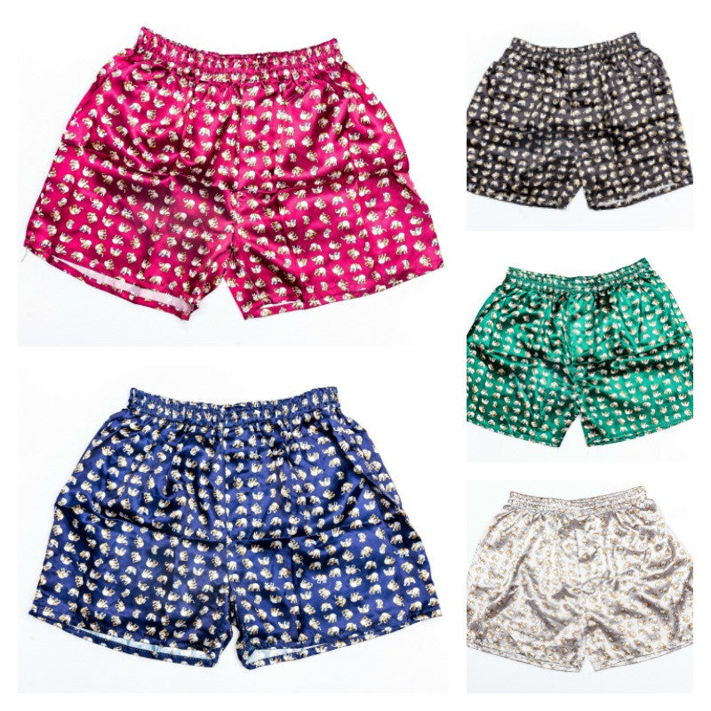 Assorted 5 Piece Set Thai Silk Boxer Shorts Elephants Print – Sure Design  Wholesale