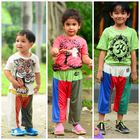 Assorted set of 5 Kids Patchwork Pants