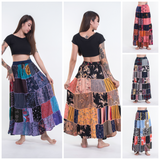 Wholesale Assorted set of 3 Indian Cotton Boho Patchwork Skirts - $42.00