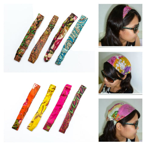 Assorted set of 10 Womens Cotton Hairbands