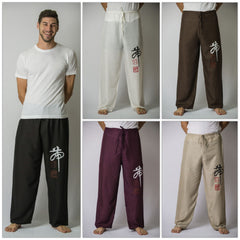 Assorted set of 10 Chinese Writing Men's Thai Yoga Pants