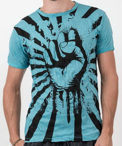 Sure Design Men's Fight to Freedom T-Shirt Turquoise