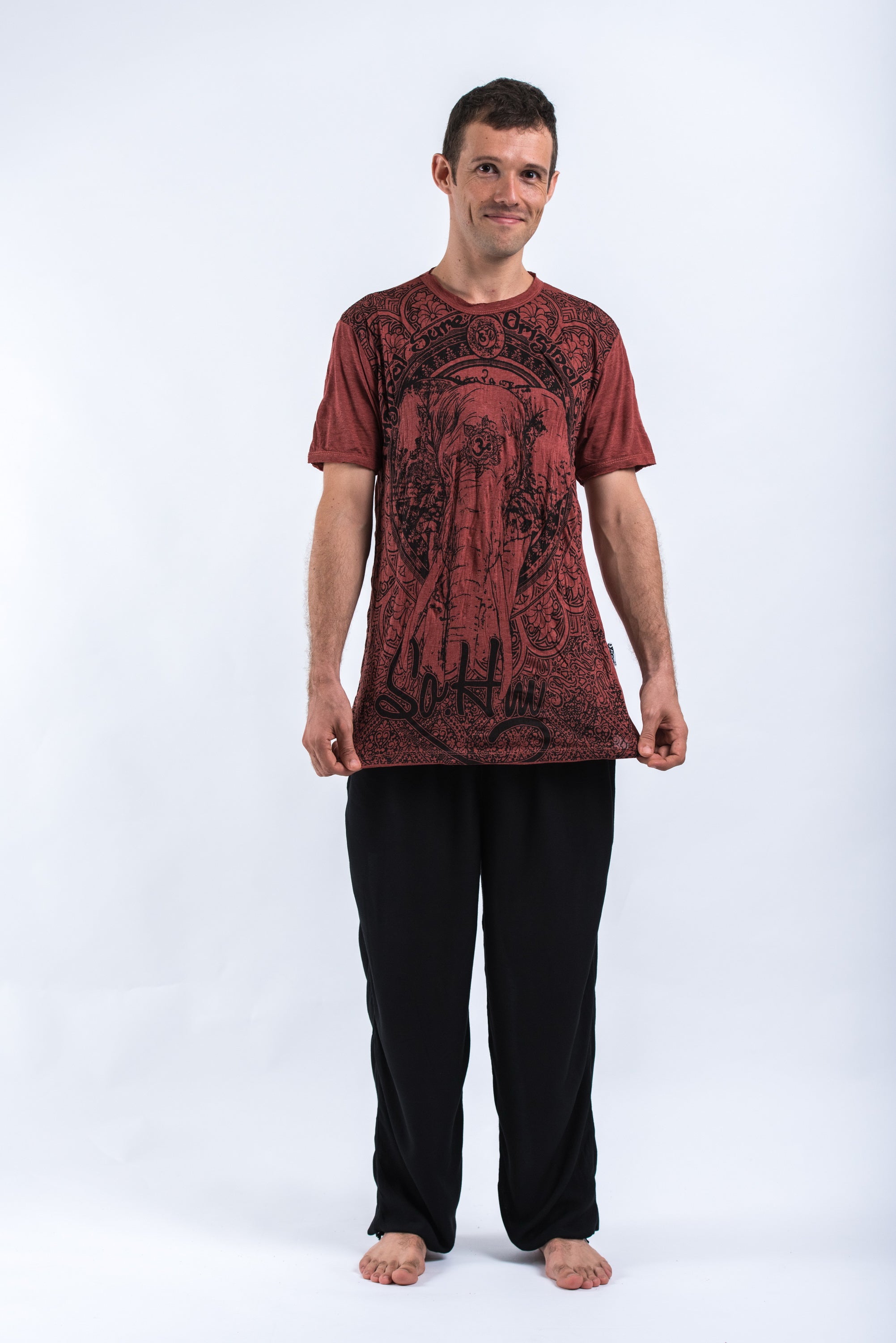 Sure Design Men's Wild Elephant T-Shirt Brick