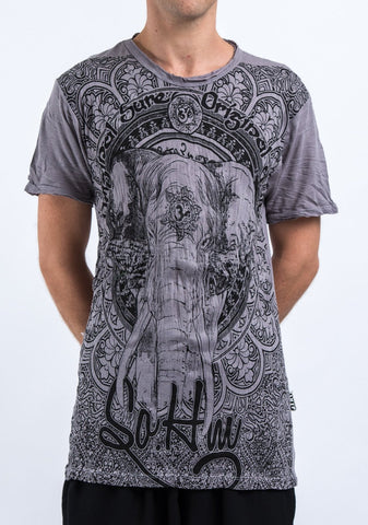 Sure Design Men's Wild Elephant T-Shirt Gray