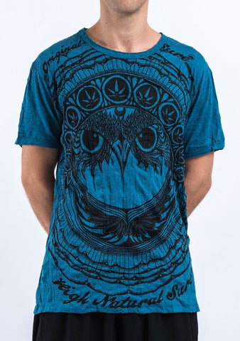 Sure Design Men's Weed Owl T-Shirt Denim Blue