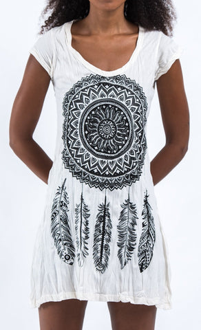 Sure Design Women's Dreamcatcher Dress White