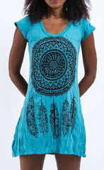 Sure Design Women's Dreamcatcher Dress Turquoise