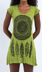 Sure Design Women's Dreamcatcher Dress Lime