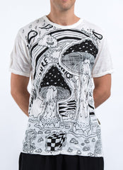 Sure Design Mens Magic Mushroom T-Shirt White