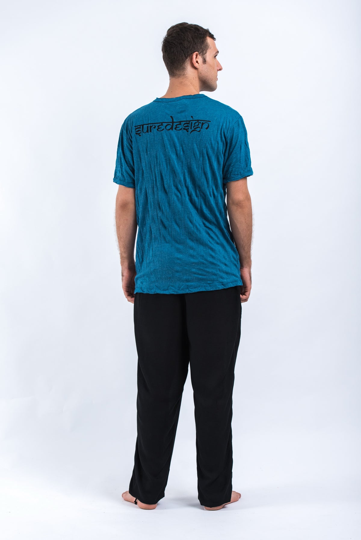 Sure Design Mens Magic Mushroom T-Shirt Denim Blue