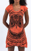 Sure Design Women's Weed Owl Dress Orange