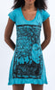 Sure Design Women's Sanskrit Buddha Dress Turquoise