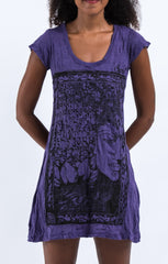 Sure Design Women's Sanskrit Buddha Dress Purple