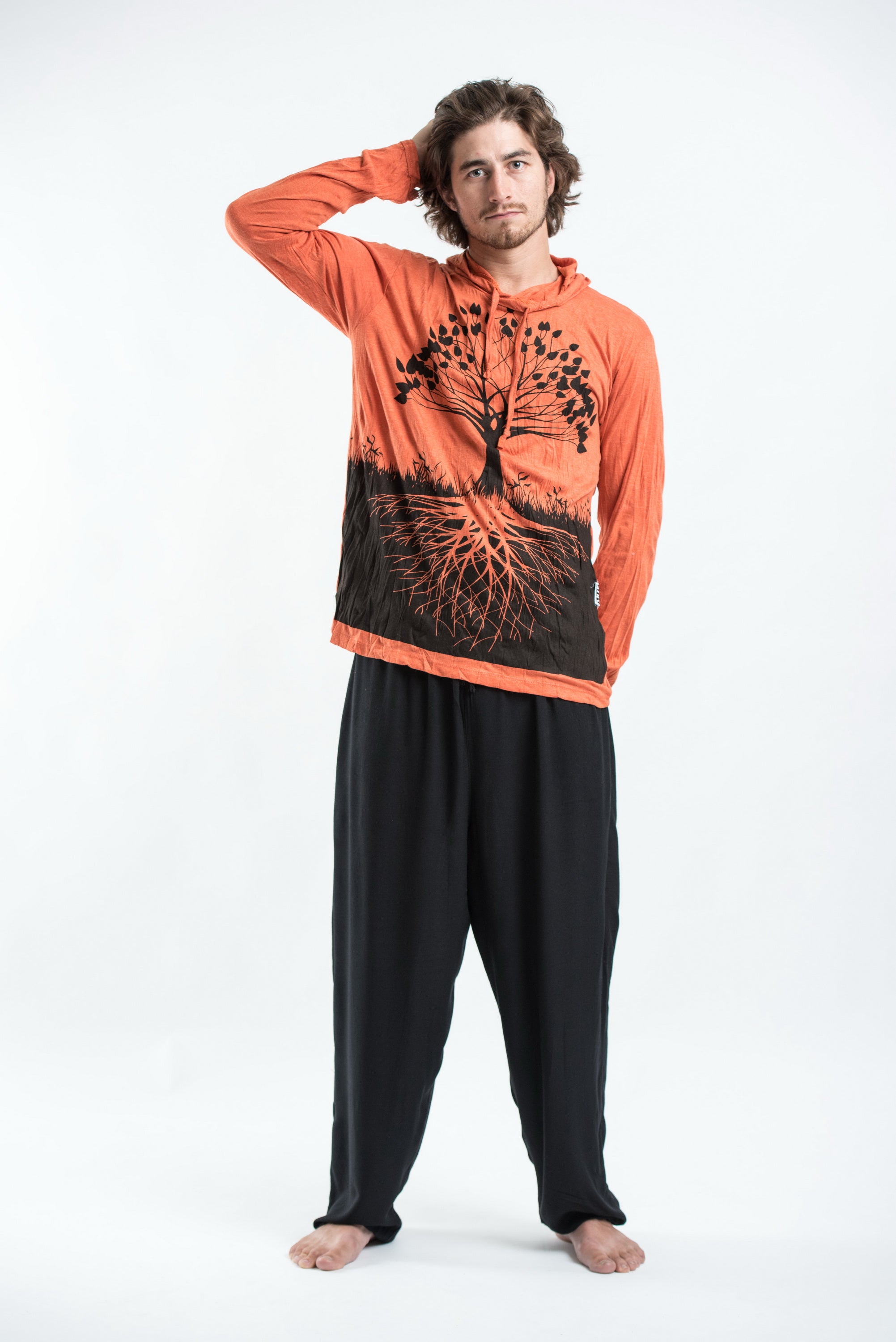 Sure Design Unisex Tree of Life Hoodie Orange